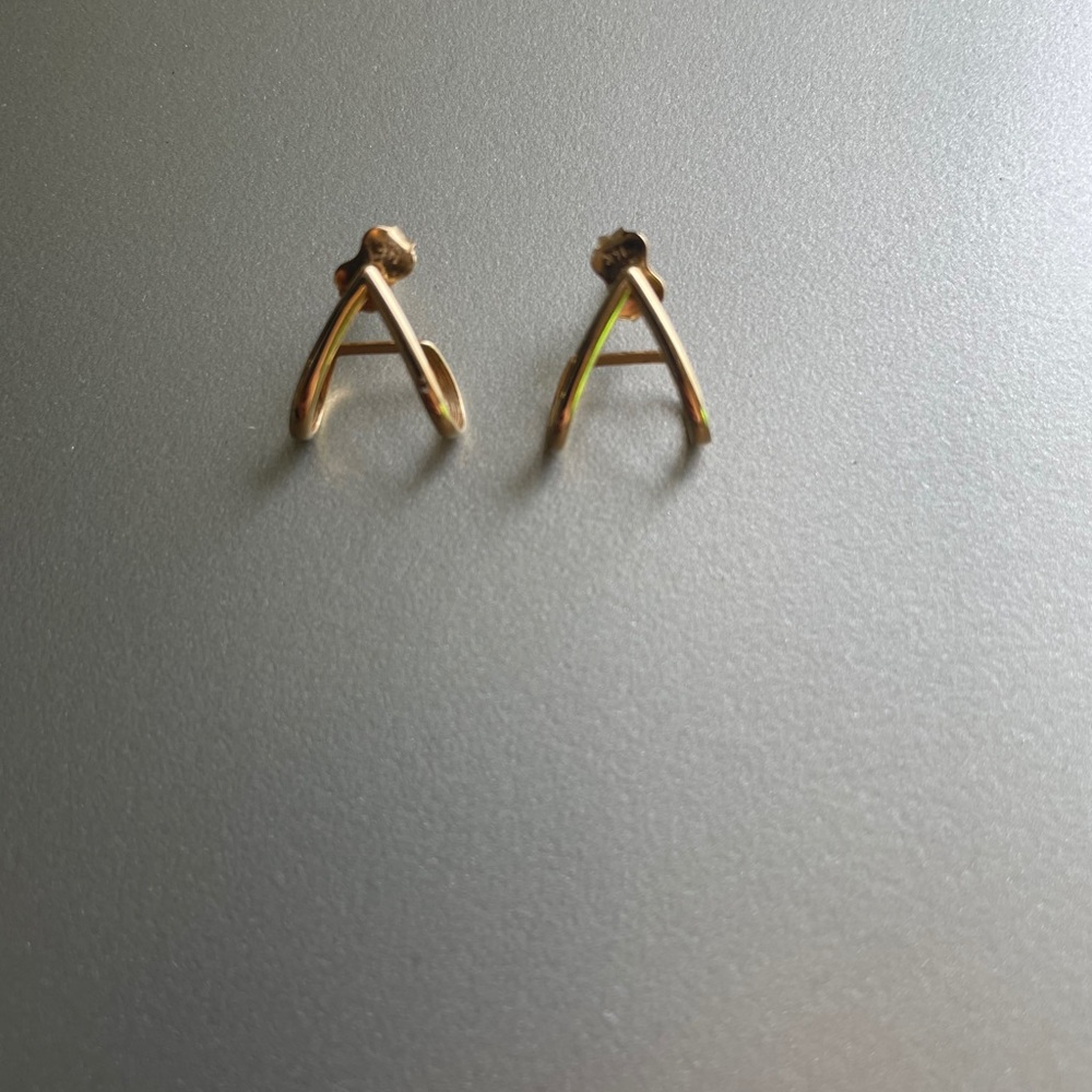 14k real gold earrings!